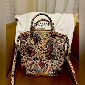 Brahmin Multicolor Floral Women's Bag & Matching Wallet